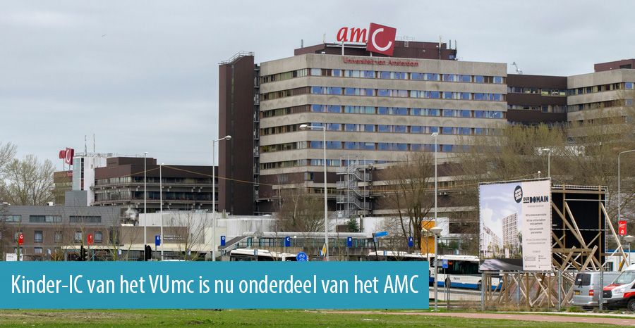 Kinder-IC van het VUmc is nu onderdeel van het AMC