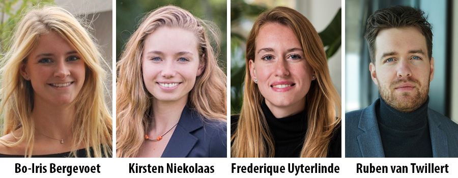 Bo-Iris Bergevoet, Kirsten Niekolaas, Frederique Uyterlinde en Ruben van Twillert