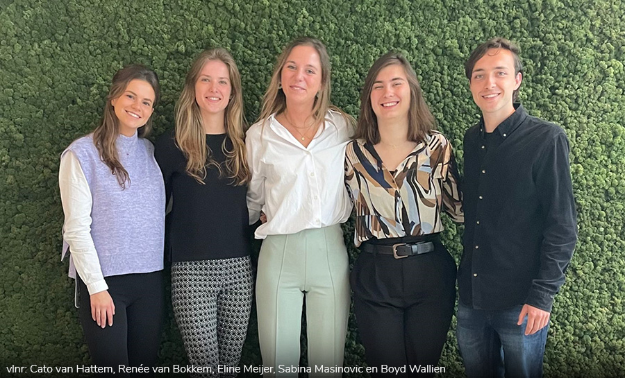 Cato van Hattem, Renée van Bokkem, Eline Meijer, Sabina Masinovic en Boyd Wallien Cato van Hattem, Renée van Bokkem, Eline Meijer, Sabina Masinovic en Boyd Wallien