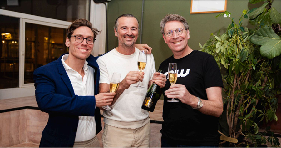Arno Nijhof (TNW Programs), Boris Veldhuijzen van Zanten (TNW) and Pieter Paul van Oerle (nlmtd)