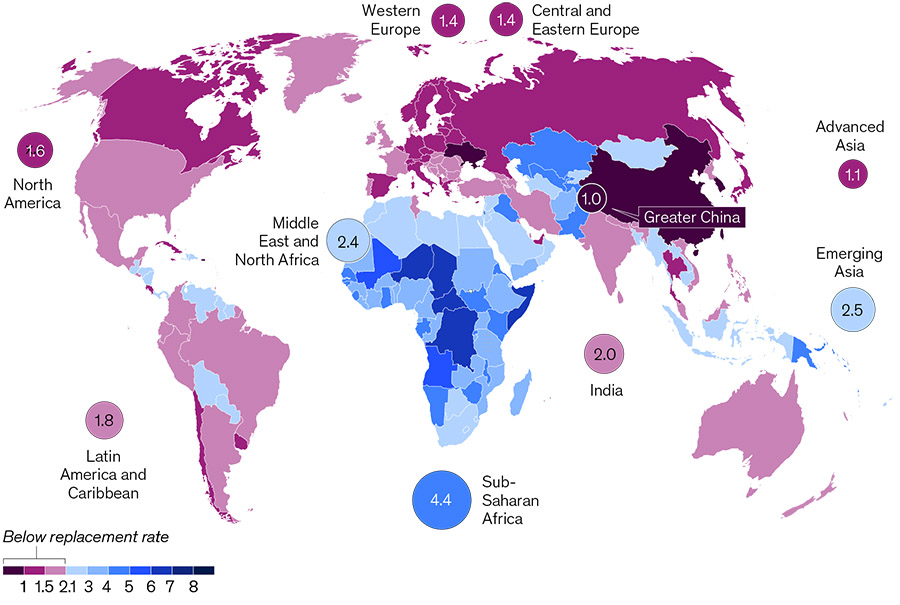 McKinsey: ‘Dalende geboortecijfers bedreigen West-Europese welvaart’