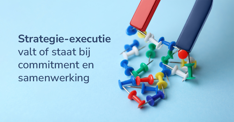 Strategie-executie  valt of staat bij  commitment en  samenwerking