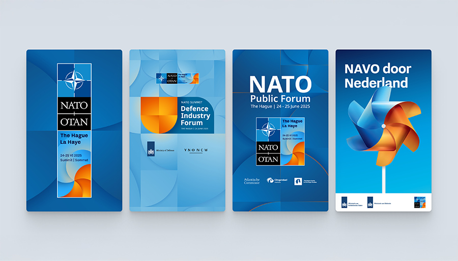 Clarify en Ontwerpwerk ontwerpen logo en branding voor NAVO-top in Nederland