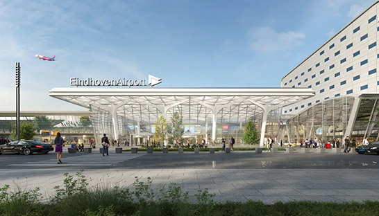 Eindhoven Airport begint eind 2024 met bouw van nieuwe terminal