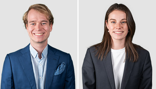 Beert Atsma en Isa Bakker starten als junior adviseur bij KplusV