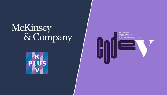 McKinsey & Company en KplusV ondertekenen convenant voor gelijke kansen voor vrouwelijke ondernemers