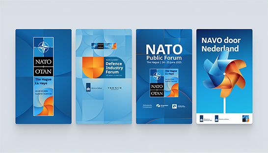 Clarify en Ontwerpwerk ontwerpen logo en branding voor NAVO-top in Nederland