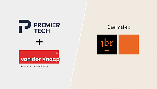 JBR begeleidt Van der Knaap Groep bij overname door Canadese Premier Tech